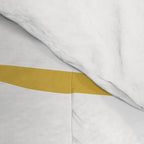 Organic Paper Stripes in Light Mustard and White Comforter Gallery Image 4