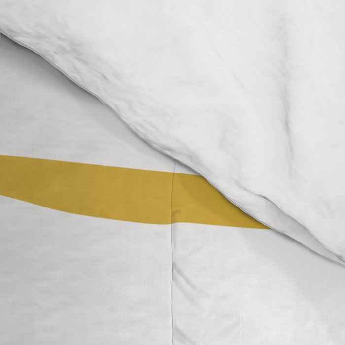 Organic Paper Stripes in Light Mustard and White Comforter Gallery Image 4