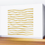 Organic Paper Stripes in Light Mustard and White Wall Mural Gallery Image 2