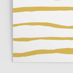 Organic Paper Stripes in Light Mustard and White Poster Gallery Image 3