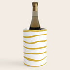 Organic Paper Stripes in Light Mustard and White Wine Chiller Gallery Image 3