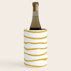 Organic Paper Stripes in Light Mustard and White Wine Chiller Gallery Image 1