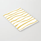 Organic Paper Stripes in Light Mustard and White Notebook Gallery Image 3