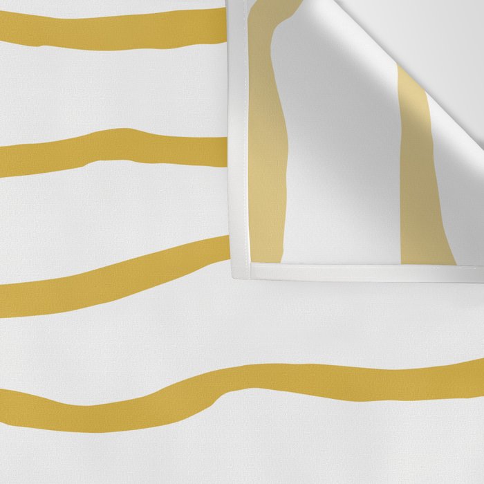 Organic Paper Stripes in Light Mustard and White Wall Tapestry Gallery Image 3
