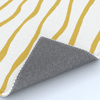 Organic Paper Stripes in Light Mustard and White Rug Gallery Image 4