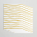 Organic Paper Stripes in Light Mustard and White Wrapping Paper Gallery Image 3