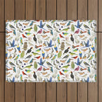 Endangered Birds Around the World Outdoor Rug Gallery Image 1