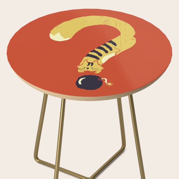 Question Mark (Curiosity Kills The Cat) Side Table Gallery Image 2