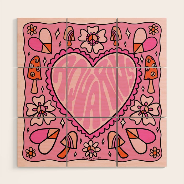 Aquarius Heart Wood Wall Art Gallery Image 1