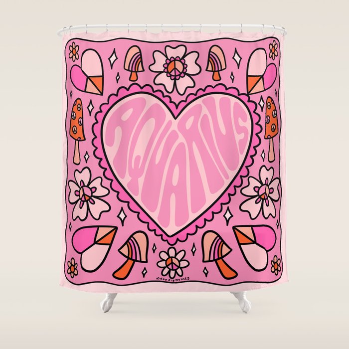 Aquarius Heart Shower Curtain Gallery Image 1