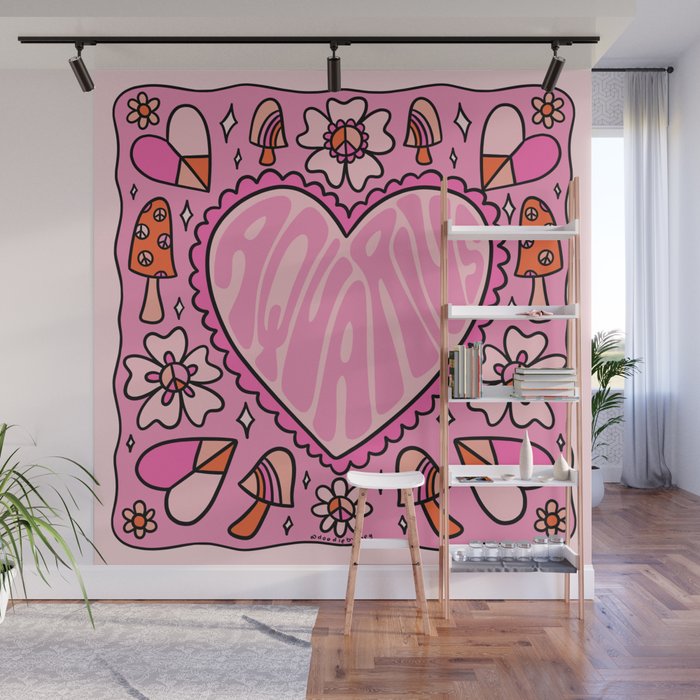 Aquarius Heart Wall Mural Gallery Image 1