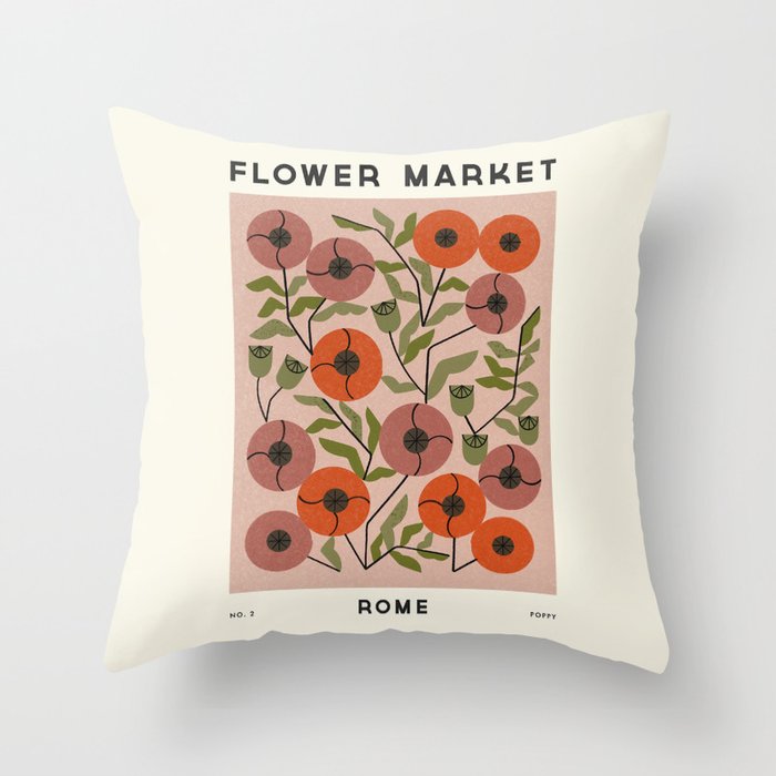 Flower Market No. 2 Throw Pillow Gallery Image 6
