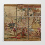 Antique 18th Century Chinoiserie Dance French Tapestry by Francois Boucher Wood Wall Art Gallery Image 1