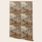 Antique 18th Century Chinoiserie Dance French Tapestry by Francois Boucher Wallpaper Gallery Image 2
