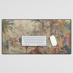 Antique 18th Century Chinoiserie Dance French Tapestry by Francois Boucher Desk Mat Gallery Image 1