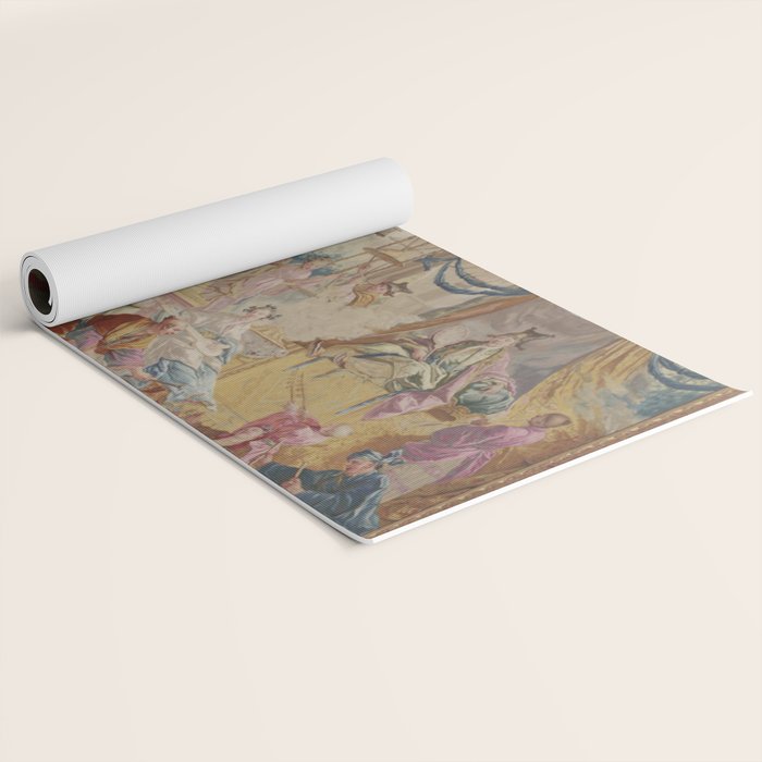 Antique 18th Century Chinoiserie Dance French Tapestry by Francois Boucher Yoga Mat Gallery Image 2