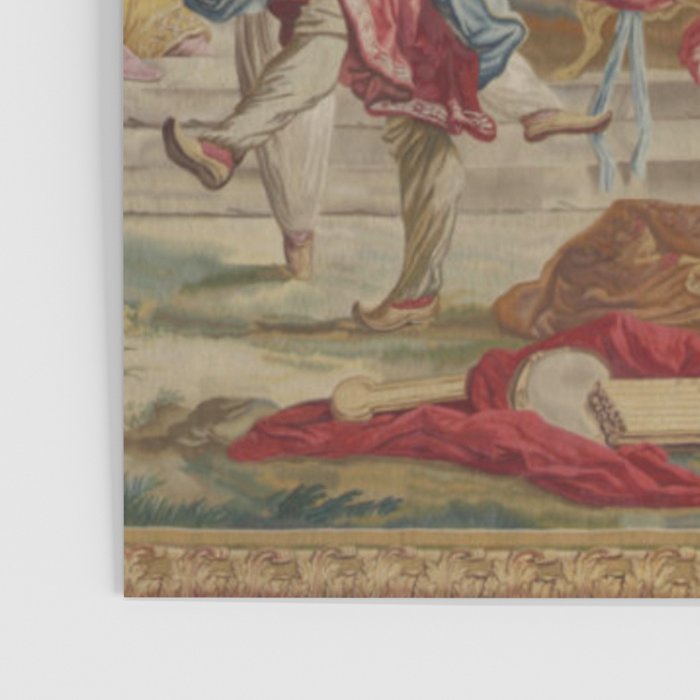 Antique 18th Century Chinoiserie Dance French Tapestry by Francois Boucher Poster Gallery Image 3