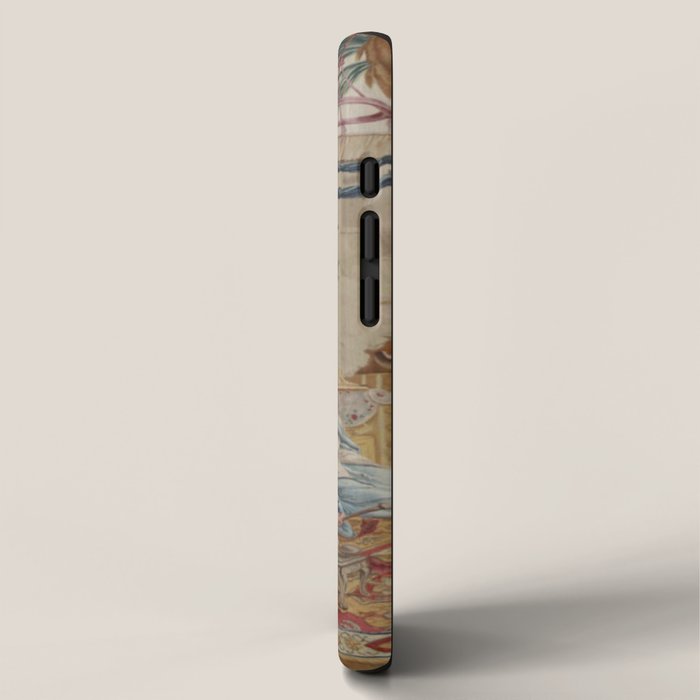 Antique 18th Century Chinoiserie Dance French Tapestry by Francois Boucher iPhone Case Gallery Image 2