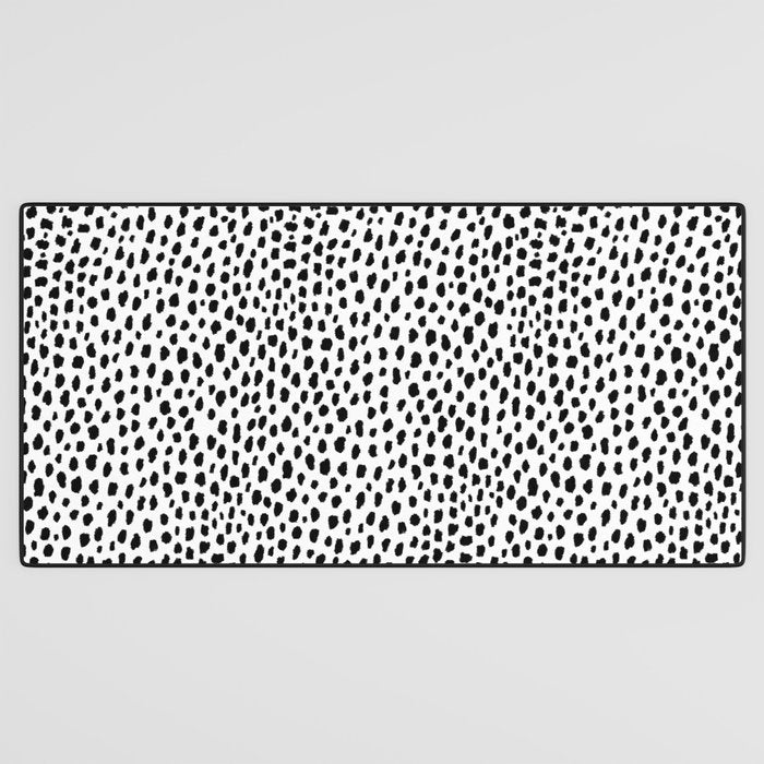 Dalmatian Spots (black/white) Desk Mat Gallery Image 3