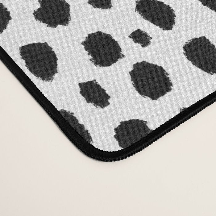 Dalmatian Spots (black/white) Desk Mat Gallery Image 4
