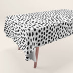 Dalmatian Spots (black/white) Tablecloth Gallery Image 1