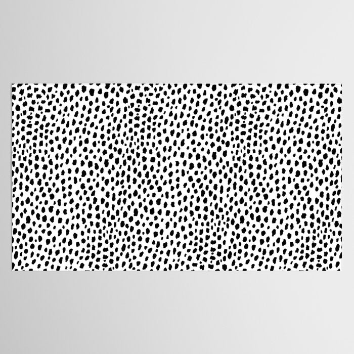 Dalmatian Spots (black/white) Tablecloth Gallery Image 2