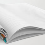 Modern colorful beaded boho aztec kilim pattern on teal Notebook Gallery Image 2