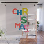Christmas colorful typography Wall Mural Gallery Image 1