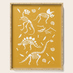 Dinosaur Fossils on Mustard Yellow Serving Tray Gallery Image 1