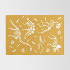 Dinosaur Fossils on Mustard Yellow Rug Gallery Image 2