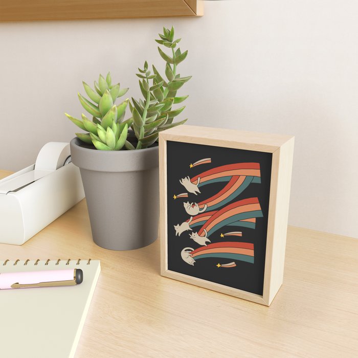 Cat Landscape 164: The Shooting Stars Mini Art Print Gallery Image 2