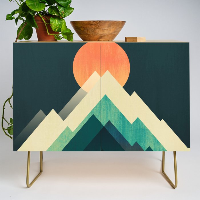 Ablaze on cold mountain Credenza Gallery Image 1