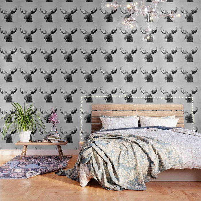 Moose - Black & White Wallpaper Gallery Image 3