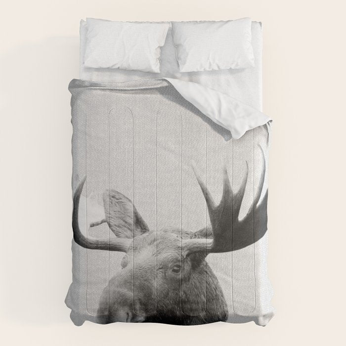 Moose - Black & White Comforter Gallery Image 1