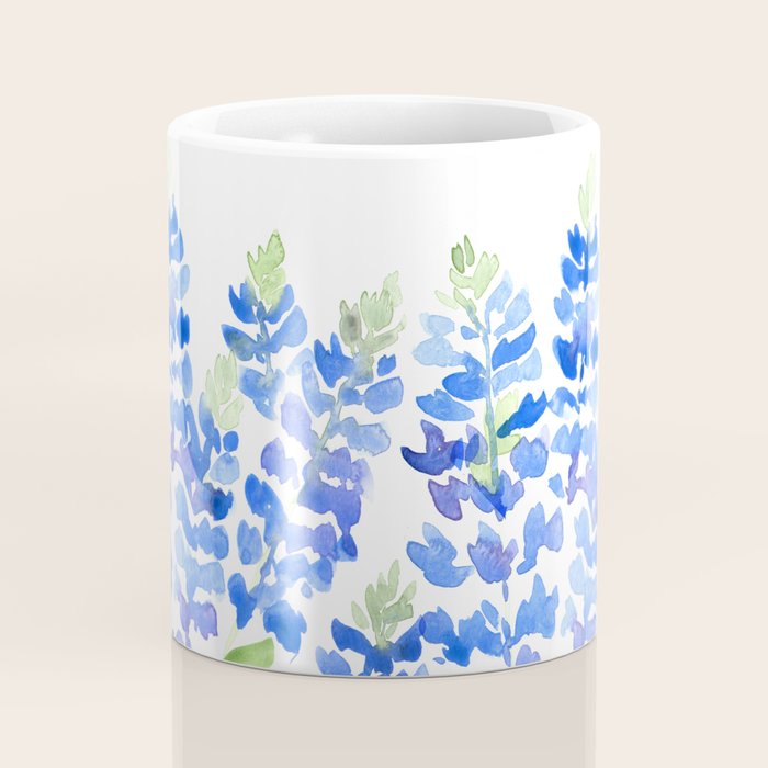 Watercolor Texas bluebonnets Coffee Mug Gallery Image 4