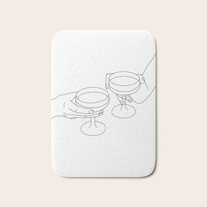 Cheers Drinking Buddies Bath Mat Gallery Image 1