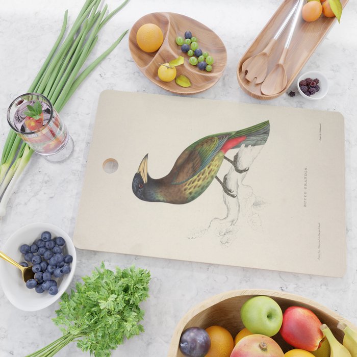 Great barbet by Elizabeth Gould from "A Century of Birds from the Himalaya Mountains," 1831 Cutting Board Gallery Image 2
