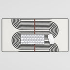 Retro, Mid-Century Line Art Desk Mat Gallery Image 1