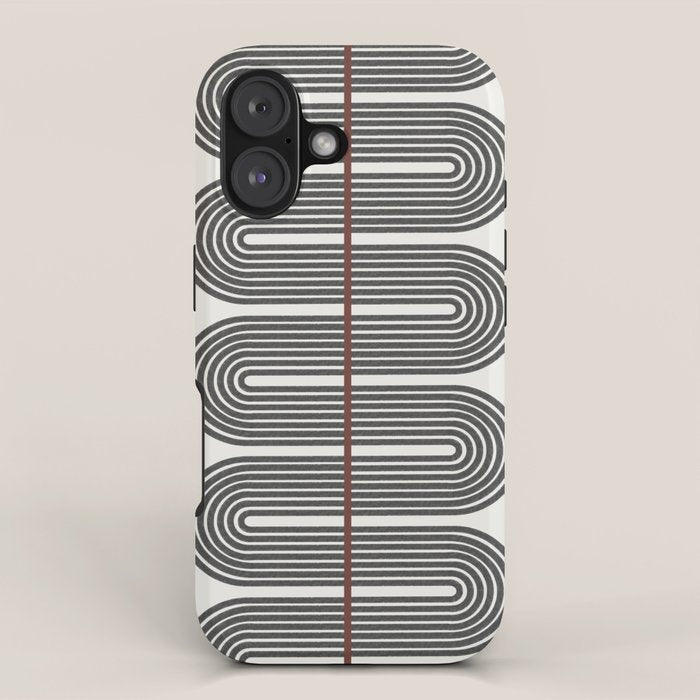 Retro, Mid-Century Line Art iPhone Case Gallery Image 1