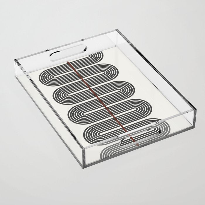 Retro, Mid-Century Line Art Acrylic Tray Gallery Image 1