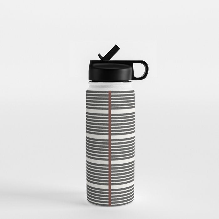 Retro, Mid-Century Line Art Water Bottle Gallery Image 1