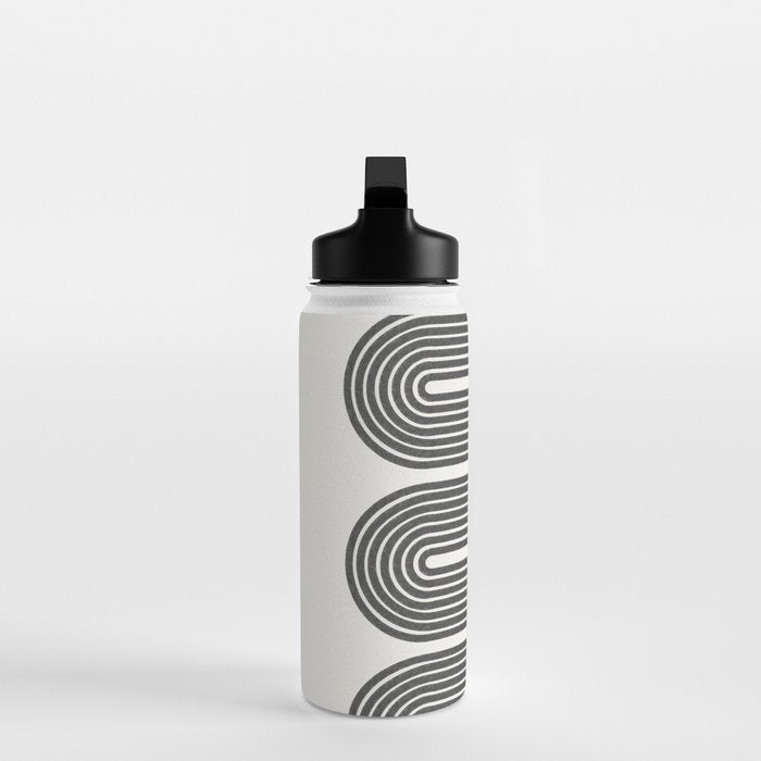 Retro, Mid-Century Line Art Water Bottle Gallery Image 3