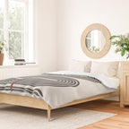 Retro, Mid-Century Line Art Duvet Cover Gallery Image 2