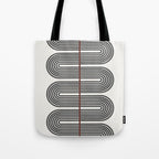 Retro, Mid-Century Line Art Tote Bag Gallery Image 1