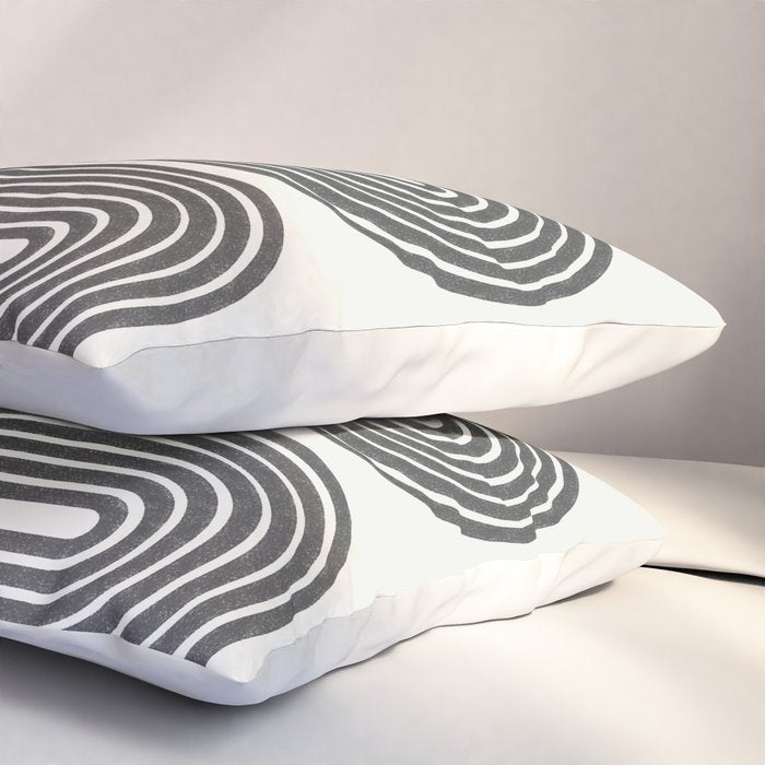 Retro, Mid-Century Line Art Pillow Sham Gallery Image 3