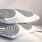 Retro, Mid-Century Line Art Pillow Sham Gallery Image 3