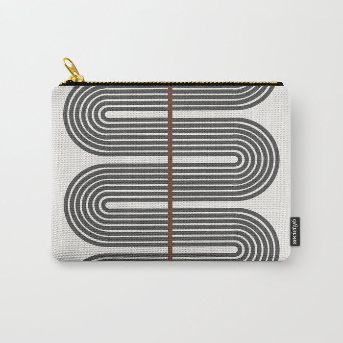 Retro, Mid-Century Line Art Carry All Pouch Gallery Image 1