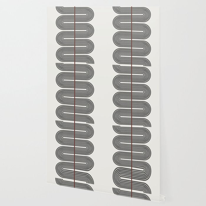 Retro, Mid-Century Line Art Wallpaper Gallery Image 2