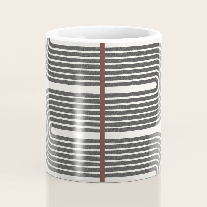 Retro, Mid-Century Line Art Coffee Mug Gallery Image 4