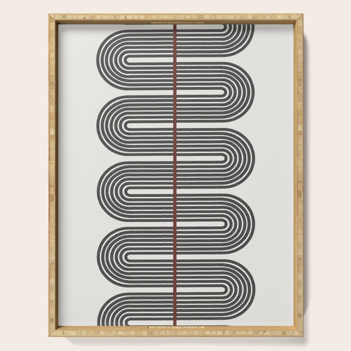 Retro, Mid-Century Line Art Serving Tray Gallery Image 1